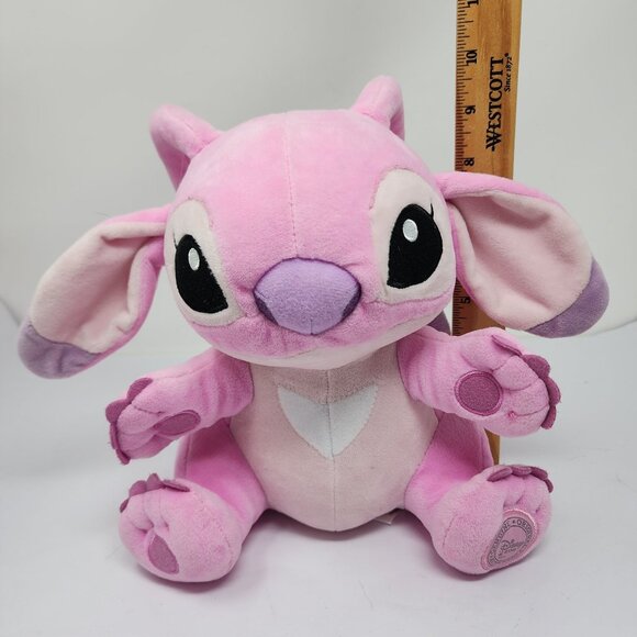 Disney Store Lilo & Stitch Angel Plush 9” Pink Stuffed Toy Cuddly Soft Doll - Picture 10 of 10